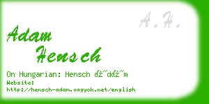 adam hensch business card